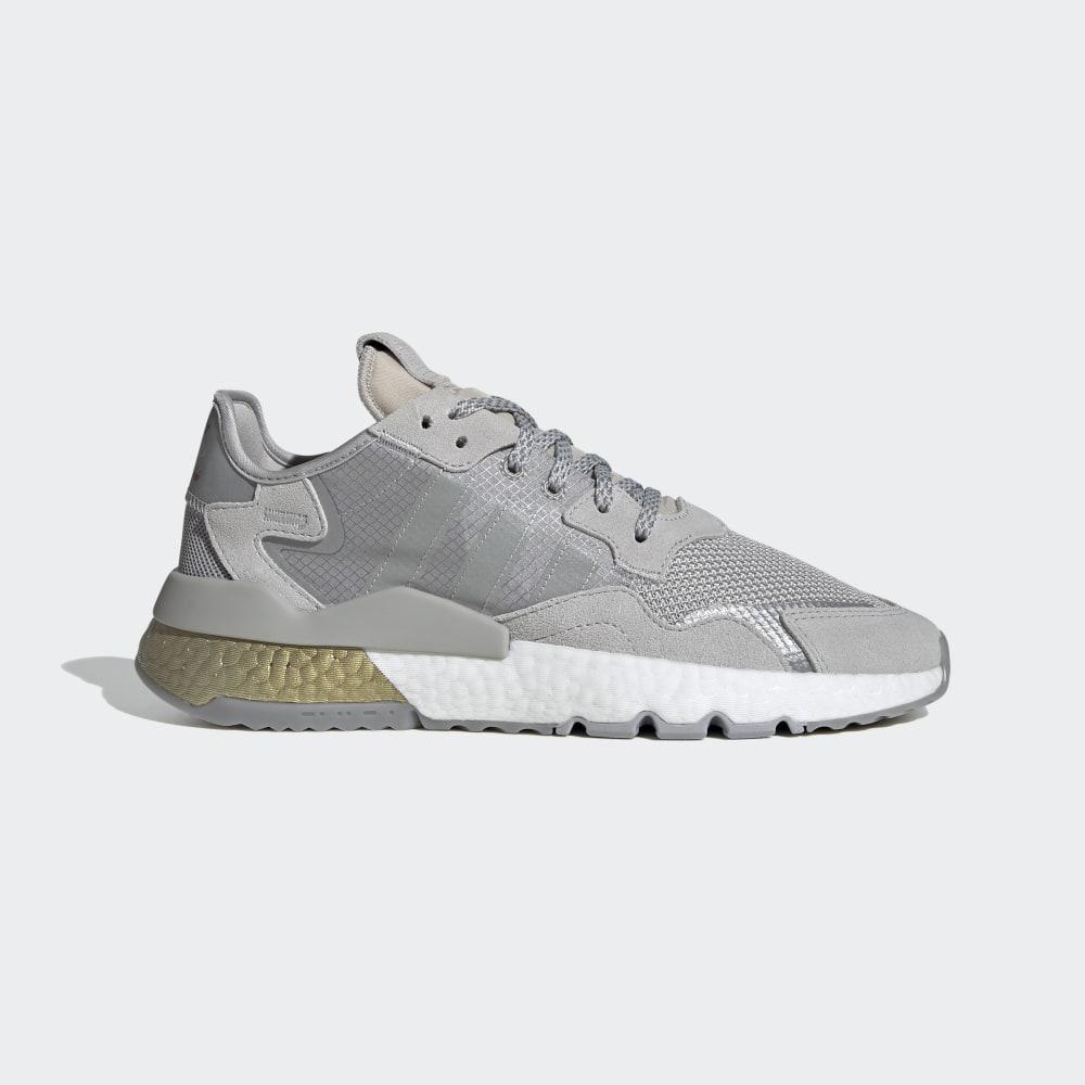 Adidas Men's Nite Jogger Originals Shoes Grey/Gold Metal Ireland FW5335